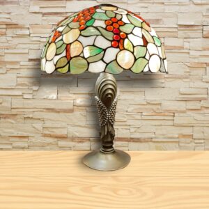 Afbeelding van WhatsApp op 2024-07-04 om 15.11-Photoroom Tifany style lamp op art deco voet