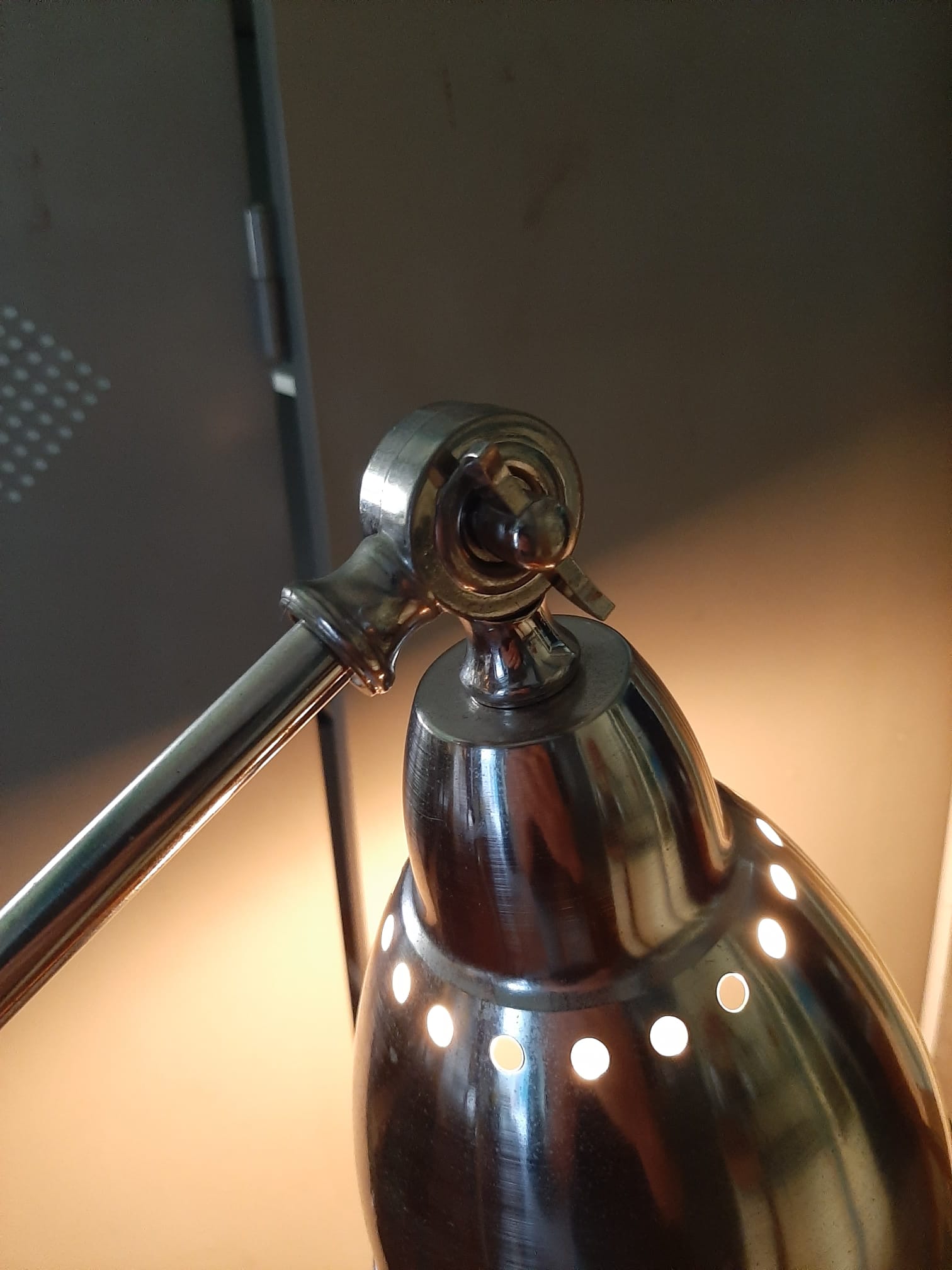 Chroom vloer lamp - Afbeelding 4