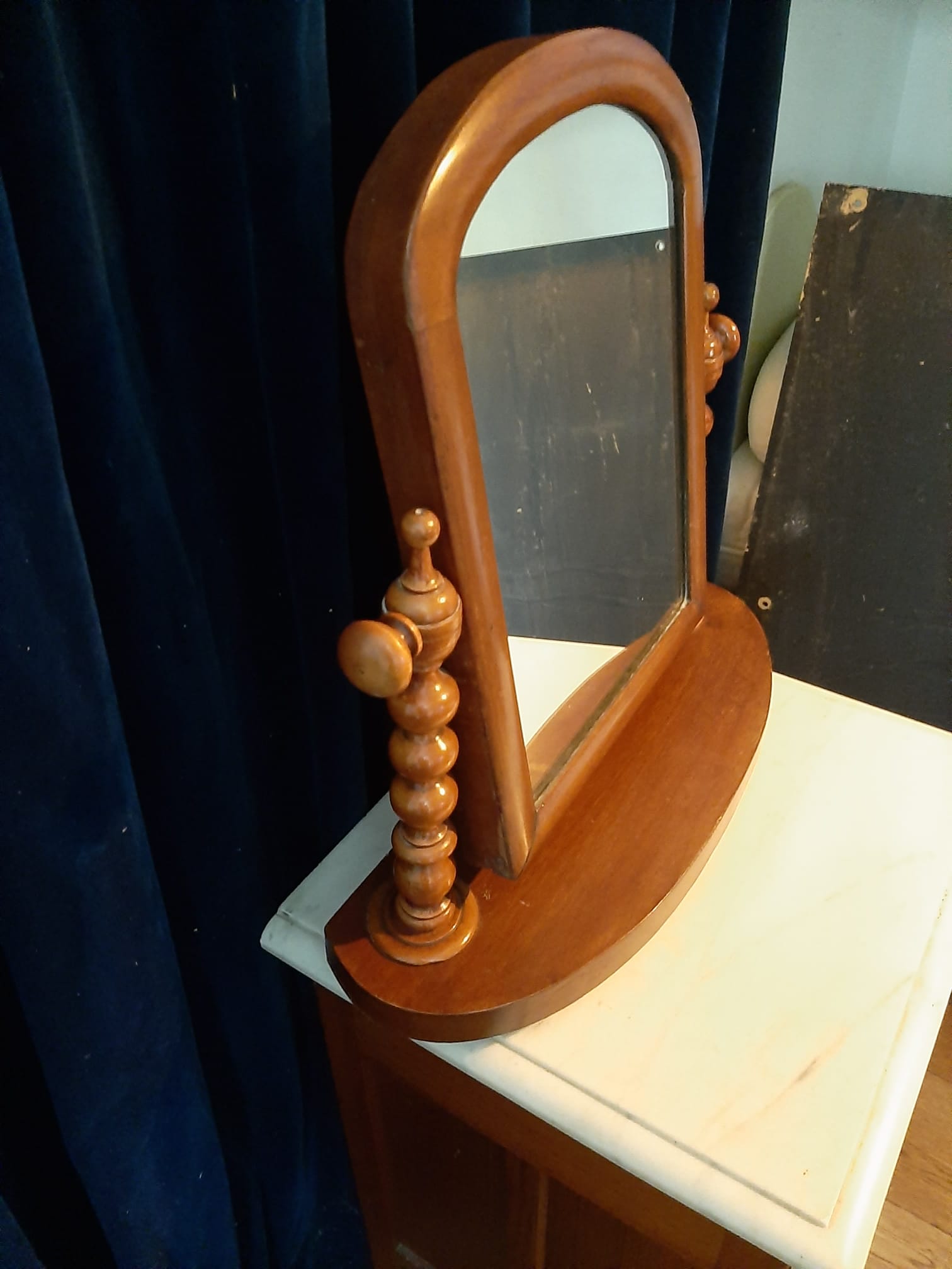 Toilet spiegel, mahonie - Afbeelding 2