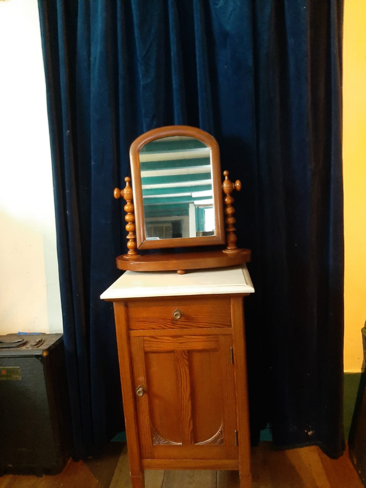 Toilet spiegel, mahonie - Afbeelding 4