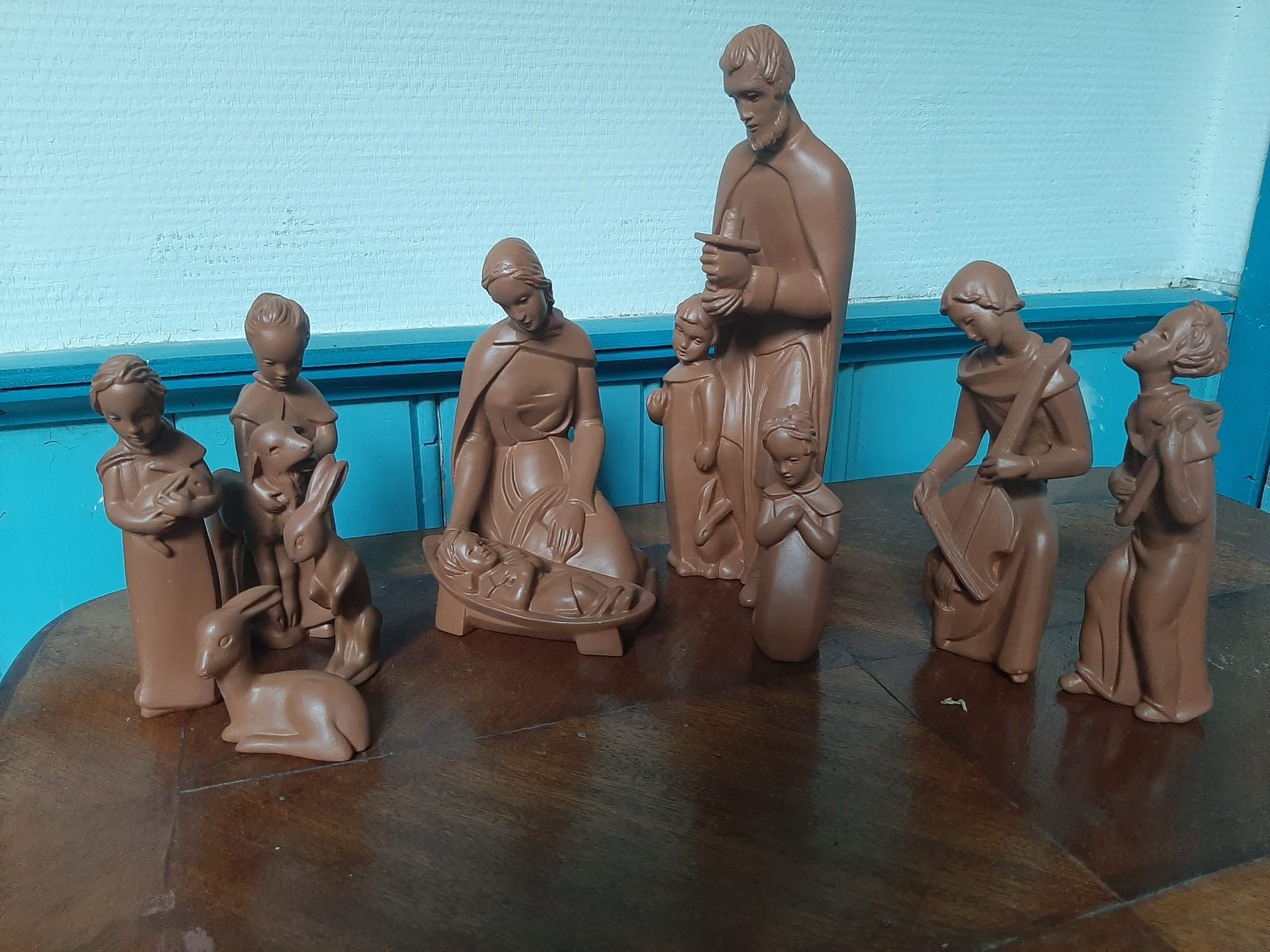 kunst handel kerst groep,