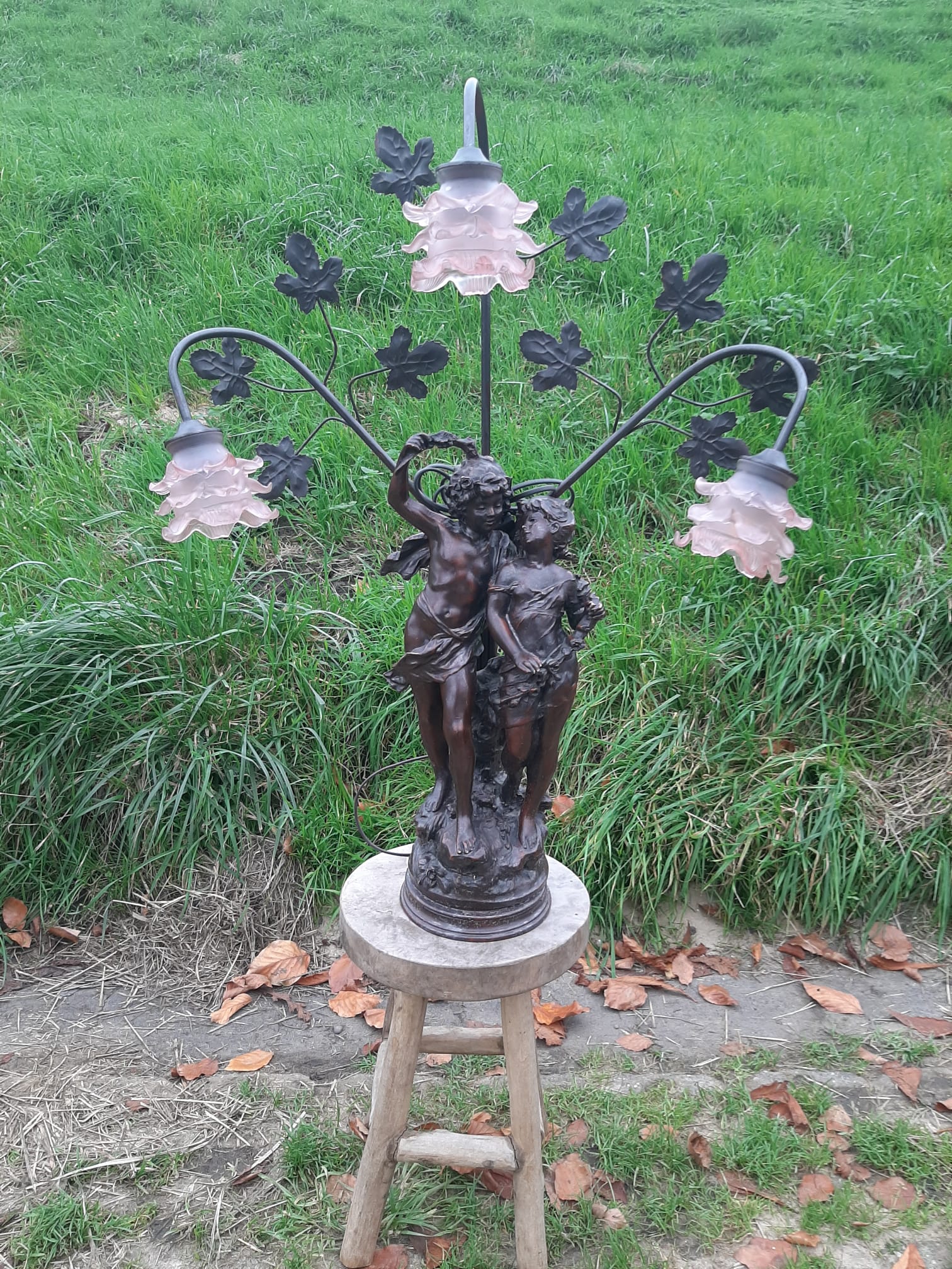 Rozen lampenkap 3 kaps