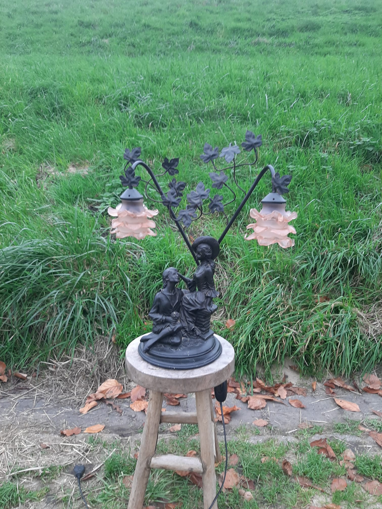 Rozen lampenkap 2 kaps